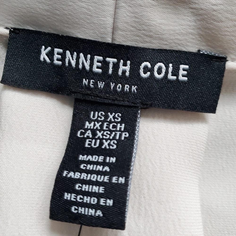 Kenneth Cole Blouse With Zip Flounce in Eggshell - Picture 12 of 14